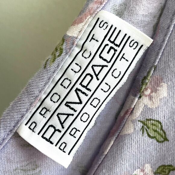 Vintage Rampage 90’s Purple Dress Full Button Floral Size Medium Coquette Flirty - Picture 5 of 15